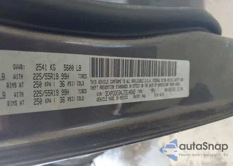 2018 Dodge Journey Gt Awd из США, поврежденный, VIN 3C4PDDEG4JT514602